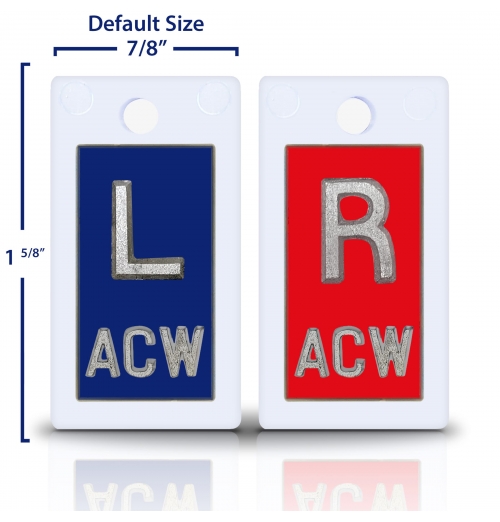 PLASTIC X RAY MARKER, CLASSIC BLUE & RED